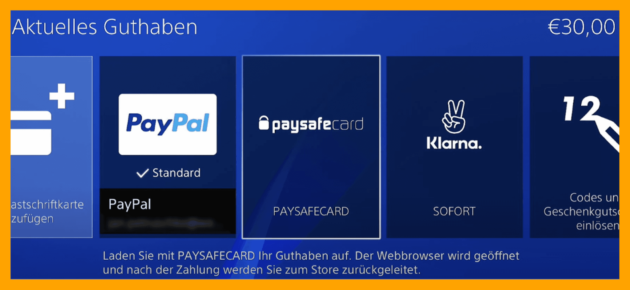 Playstation aktuelles guthaben