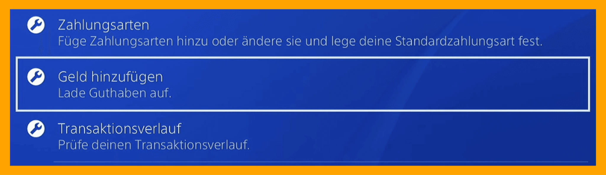 Playstation geld hinzufügen
